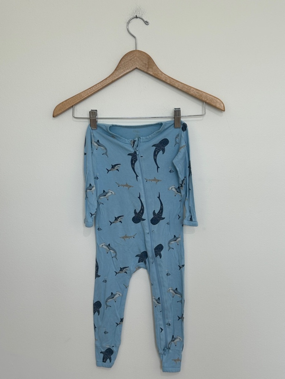 Kyte BABY Blue Shark Print Kids Zippy Size 2T